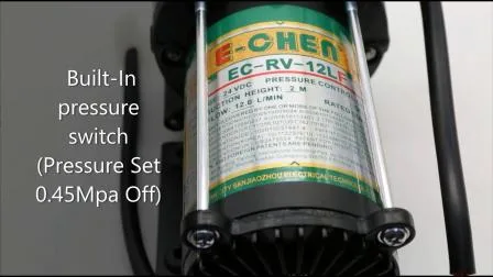 Water Pump Open Flow 3.2gpm 12lpm 65psi off RV12 Pump